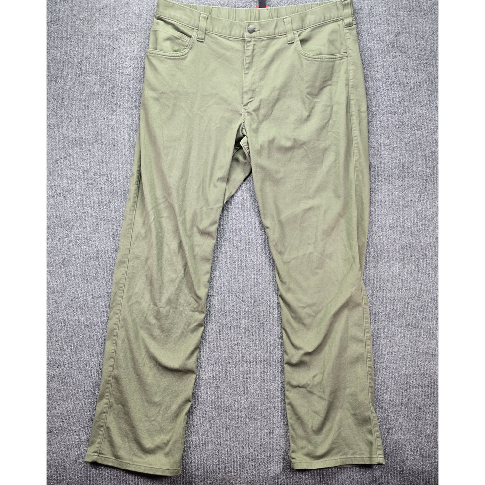 Carhartt Pants Mens 38x34 (38x33) Dusty Olive Stretch Utility Work Relaxed Fit